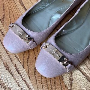 NBW COACH Leather Flats, Size 8